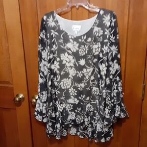 Linea by Louis Dell' Olio Floral Pattern Tunic
